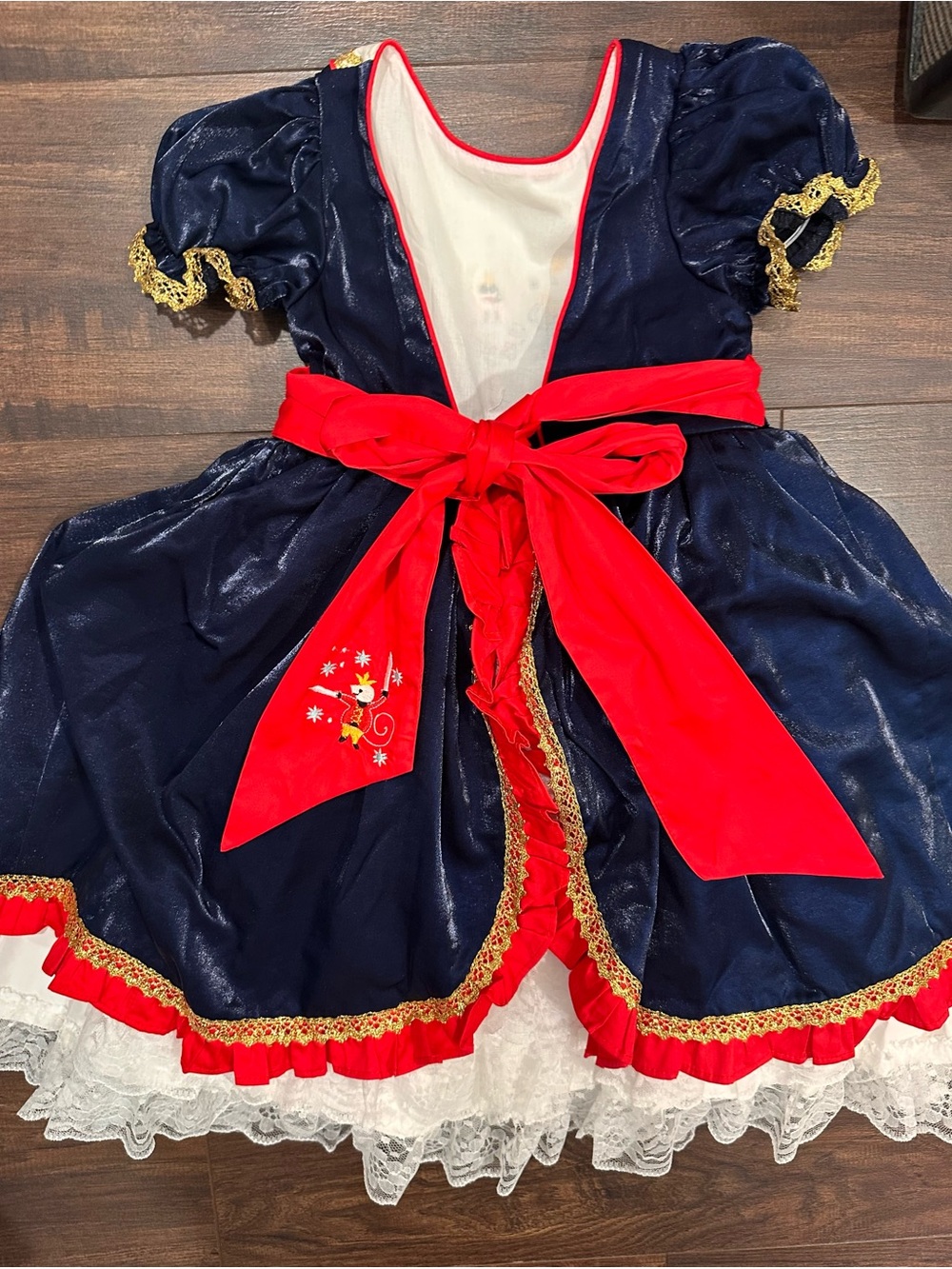 Girls' Nutcracker Navy & Red  Dress - Picture 2 of 2